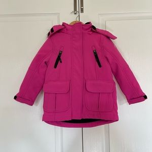Hot Pink & Black Layered Snow and Puffer Coat/Jacket Size 4T